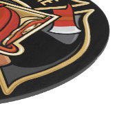 Brandweerman ADD NAME Brandweerpost Badge Snijplank (Hoek)