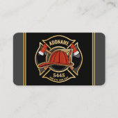 Brandweerman ADD NAME Brandweerpost Badge Visitekaartje (Voorkant)