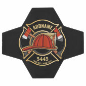 Brandweerman ADD NAME Brandweerpost Badge Voetbal (Enkel)