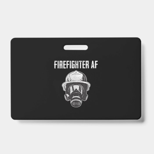 brandweerman AF | Gasmasker | Funny Firefighter Badge (Voorzijde)