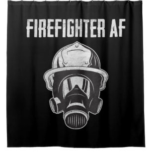 brandweerman AF Gasmasker Funny Firefighter Douchegordijn