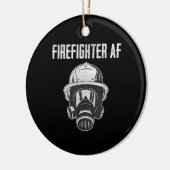 brandweerman AF | Gasmasker | Funny Firefighter Keramisch Ornament (Links)
