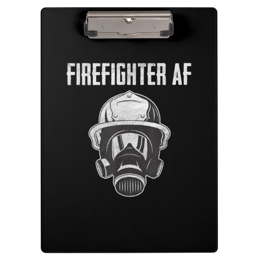 brandweerman AF | Gasmasker | Funny Firefighter Klembord (Voorkant)