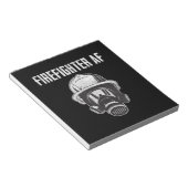 brandweerman AF | Gasmasker | Funny Firefighter Notitieblok (Schuin)