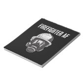 brandweerman AF | Gasmasker | Funny Firefighter Notitieblok (Linkerzijde)