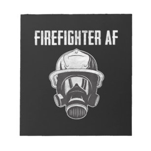 brandweerman AF   Gasmasker   Funny Firefighter Notitieblok