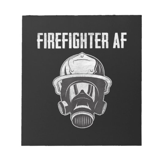 brandweerman AF | Gasmasker | Funny Firefighter Notitieblok (Voorkant)