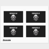 brandweerman AF | Gasmasker | Funny Firefighter Rechthoekige Sticker (Vel)