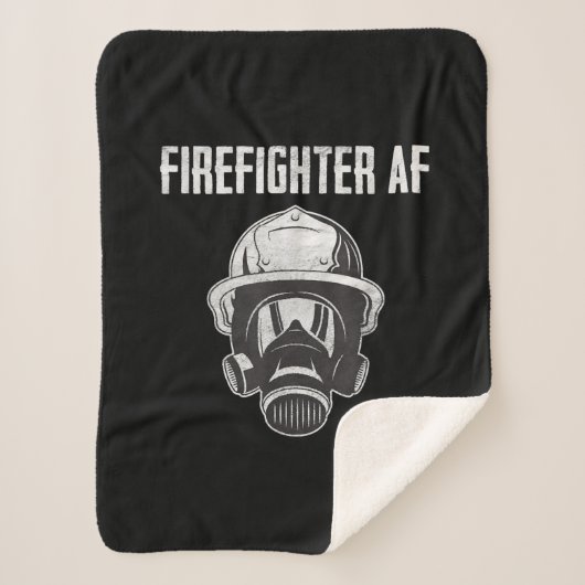 brandweerman AF | Gasmasker | Funny Firefighter Sherpa Deken (Voorkant)