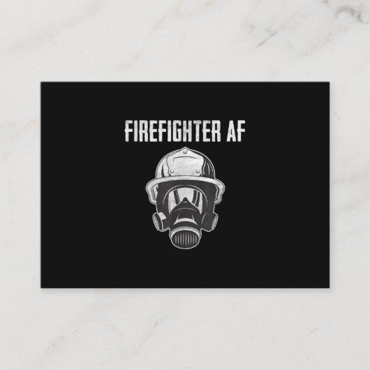 brandweerman AF | Gasmasker | Funny Firefighter Visitekaartje (Voorkant)