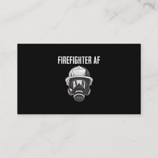 brandweerman AF | Gasmasker | Funny Firefighter Visitekaartje (Voorkant)