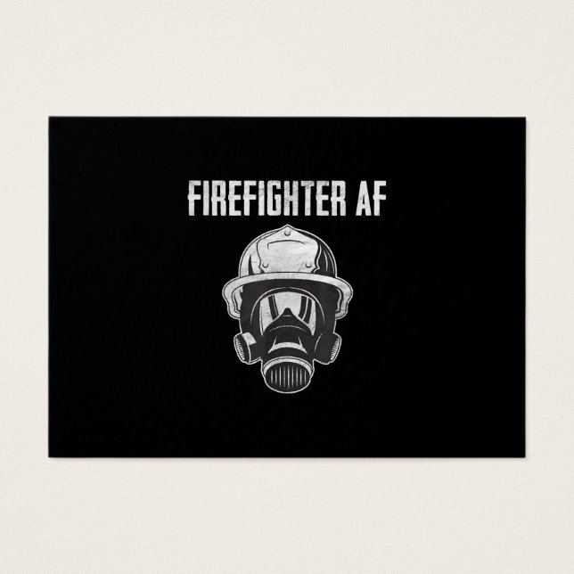 brandweerman AF | Gasmasker | Funny Firefighter Visitekaartje (Voorkant)