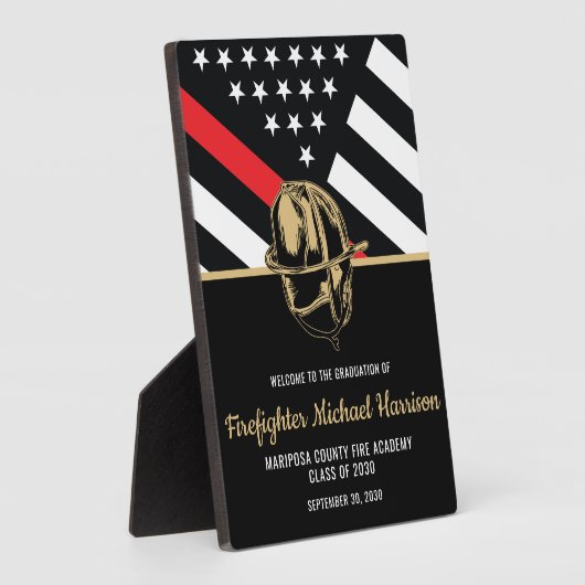 Brandweerman Afstudeerfeest Brandweerman Welkom Fotoplaat (Zijkant)