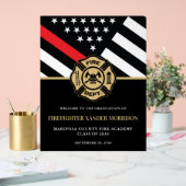 Brandweerman afstudeerfeest welkom acryl bord (Huwelijk)