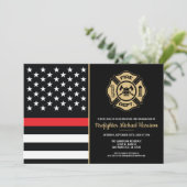 Brandweerman Afstuderen Fire Academy Vlag Brandwee Kaart (Staand voorkant)