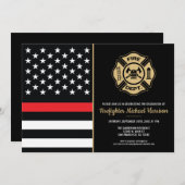 Brandweerman Afstuderen Fire Academy Vlag Brandwee Kaart (Voorkant / Achterkant)