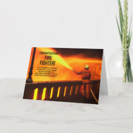 Brandweerman Afstuderen gefeliciteerd Kaart