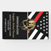 Brandweerman Afstuderen Partij Brandweer Spandoek (Horizontaal)