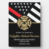 Brandweerman Afstuderen Red Line Brandweerman Welk Fotoplaat (voorkant)