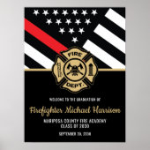 Brandweerman Afstuderen Red Line Brandweerman Welk Poster (Voorkant)