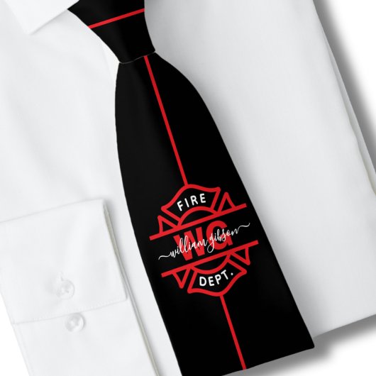 Brandweerman Afstuderen stropdas