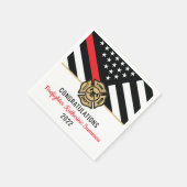 Brandweerman Afstuderen Thin Red Line Fire Academy Servet (Hoek)