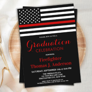 Brandweerman Afstuderen Thin Red Line Fireman  Kaart