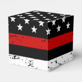 Brandweerman Afstuderen Vuurman Thin Red Line Bedankdoosjes (Achterkant)