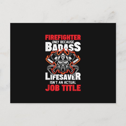 Brandweerman alleen omdat badass Lifesaver Feestdagenkaart (Voorkant)