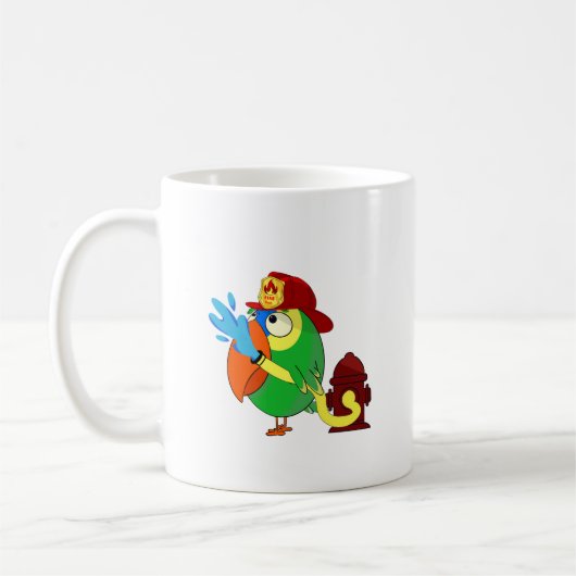 Brandweerman Amazon Parrot mok (Links)