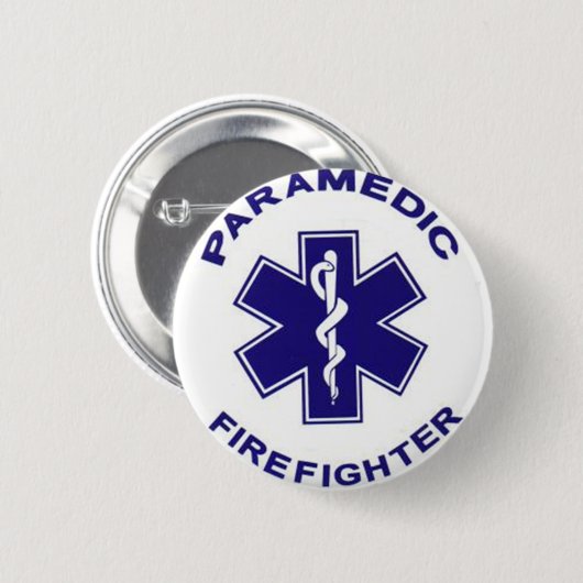 Brandweerman Ambulancier Ronde Button 5,7 Cm (Voorkant /achterkant)