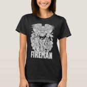 Brandweerman American Flag Eagle Brandweerman Vrou T-shirt (Voorkant)