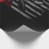 Brandweerman Amerikaanse vlag Ax Cadeaupapier (Hoek)