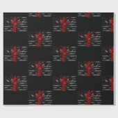 Brandweerman Amerikaanse vlag Ax Cadeaupapier (Vlak)