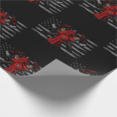 Brandweerman Amerikaanse vlag Ax Cadeaupapier (Hoek)