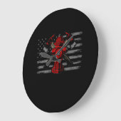 Brandweerman Amerikaanse vlag Ax Grote Klok (Hoek)