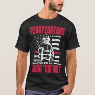 Brandweerman Amerikaanse vlag brandweerlieden vind T-shirt