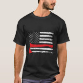Brandweerman Amerikaanse Vlag Dunne Rode Lijn Best T-shirt (Voorkant)