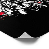 Brandweerman Amerikaanse vlag Thin Red Line Poster (Hoek)