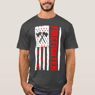 Brandweerman - Amerikaanse vlaggenpatriottische br T-shirt