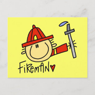 Brandweerman Ansichten Briefkaart