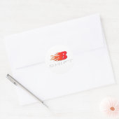 Brandweerman B Shift Ronde Sticker (Envelop)