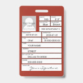 brandweerman badge (Back)