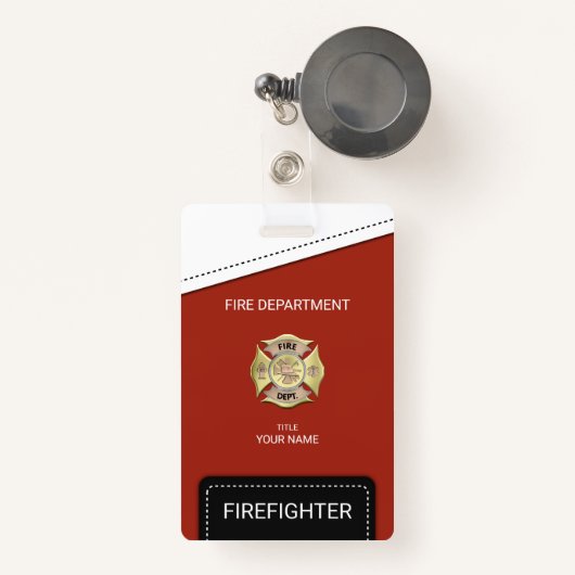 brandweerman badge (Voorkant met intrekbare)