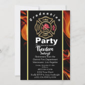 Brandweerman Badge Brandman Afstudeerfeest Kaart (Voorkant)