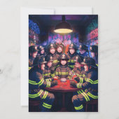 Brandweerman Badge Brandman Afstudeerfeest Kaart (Achterkant)