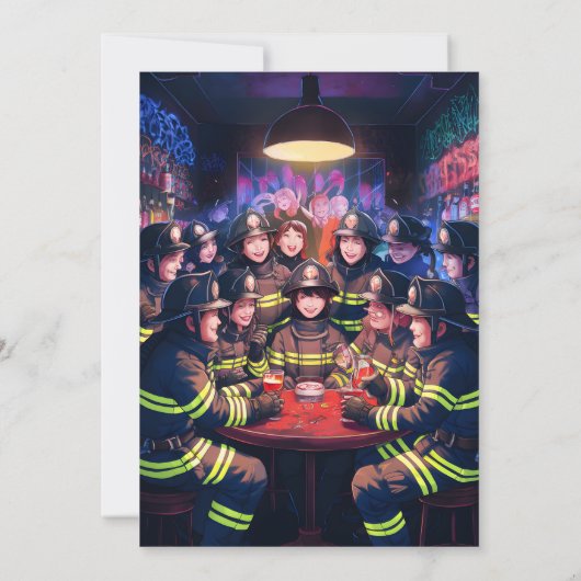 Brandweerman Badge Brandweerman Afstuderen Kaart (Achterkant)