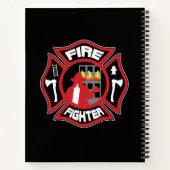 Brandweerman Badge Modern Notitieboek (Achterkant)