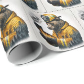 Brandweerman Beer met roken Californië Cadeaupapier (Rol Hoek)