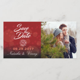 Brandweerman Bewaar de datum 8 "x4" fotokaart Save The Date